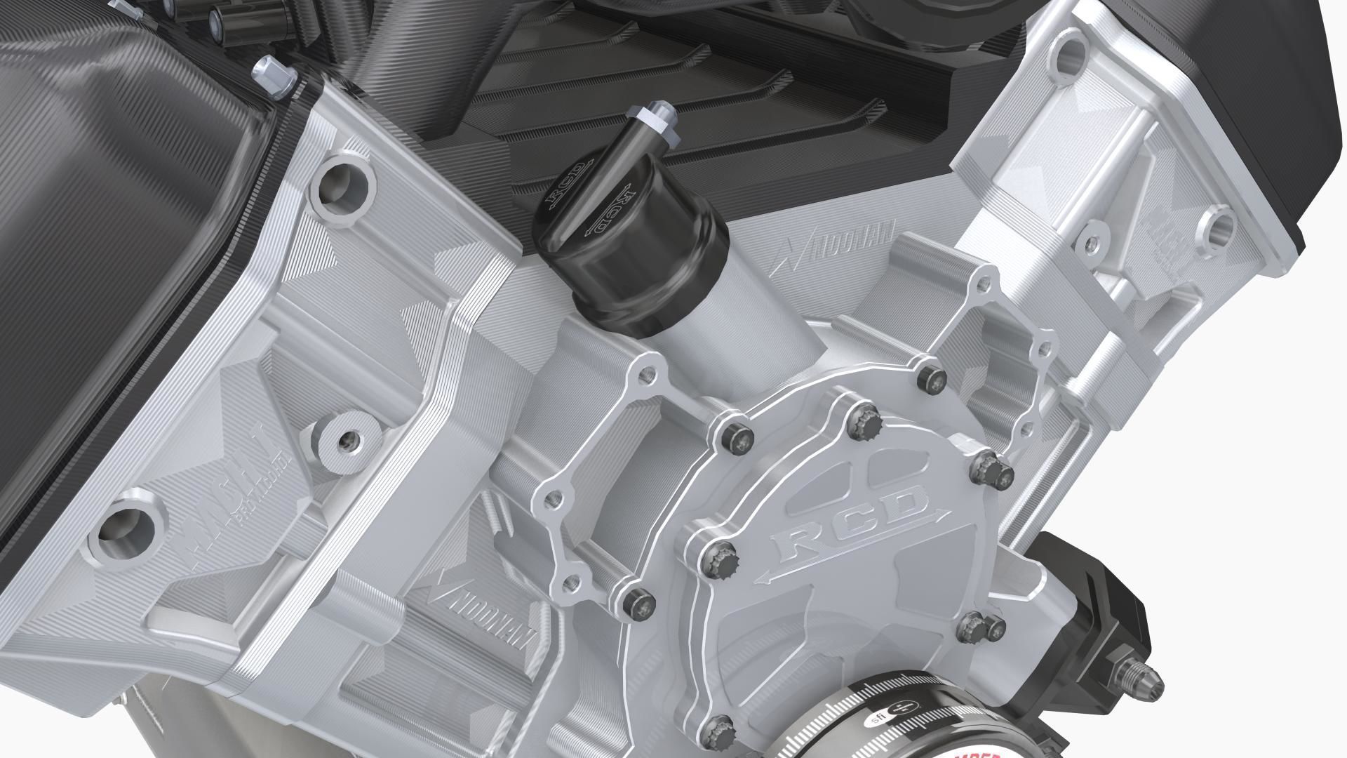 Noonan HEMI 4-8 billet engine Low-poly 3D model_5