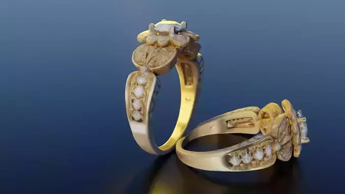 Realistic Gold Ring 3D Model - Clear Mesh for Visualizations