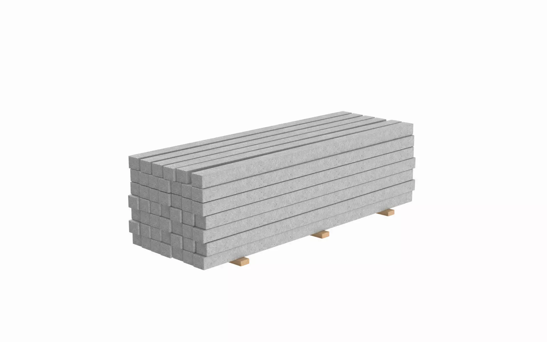 Concrete Slabs On Wood Planks 3D model_0