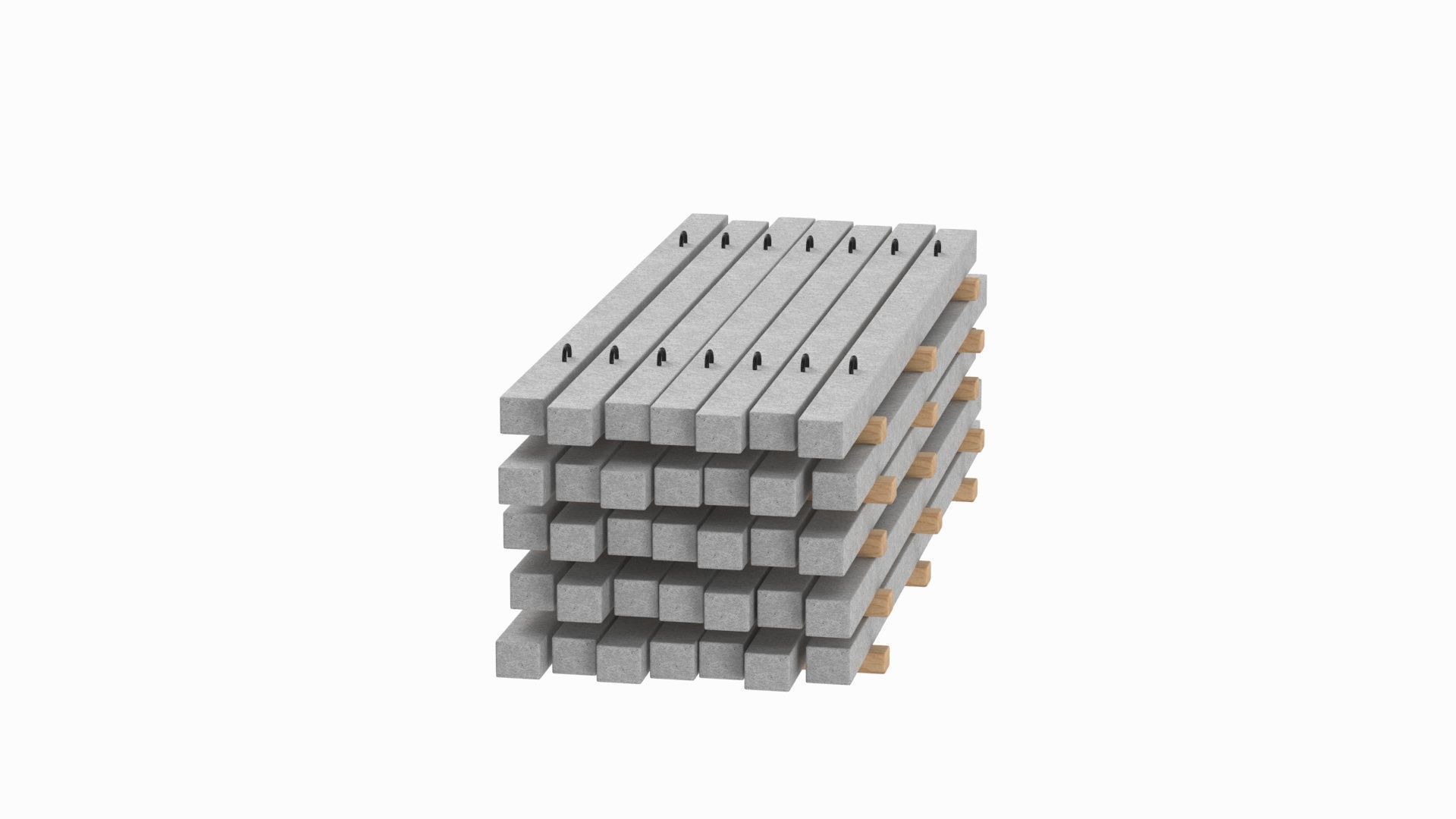 Stacked Concrete Slabs 3D model_2