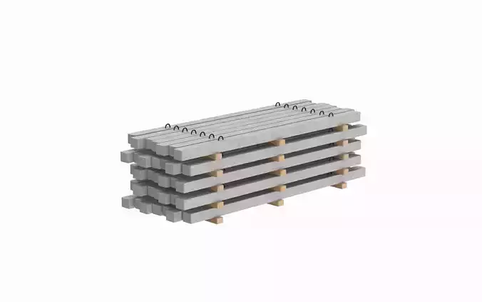 Stacked Concrete Slabs 3D model