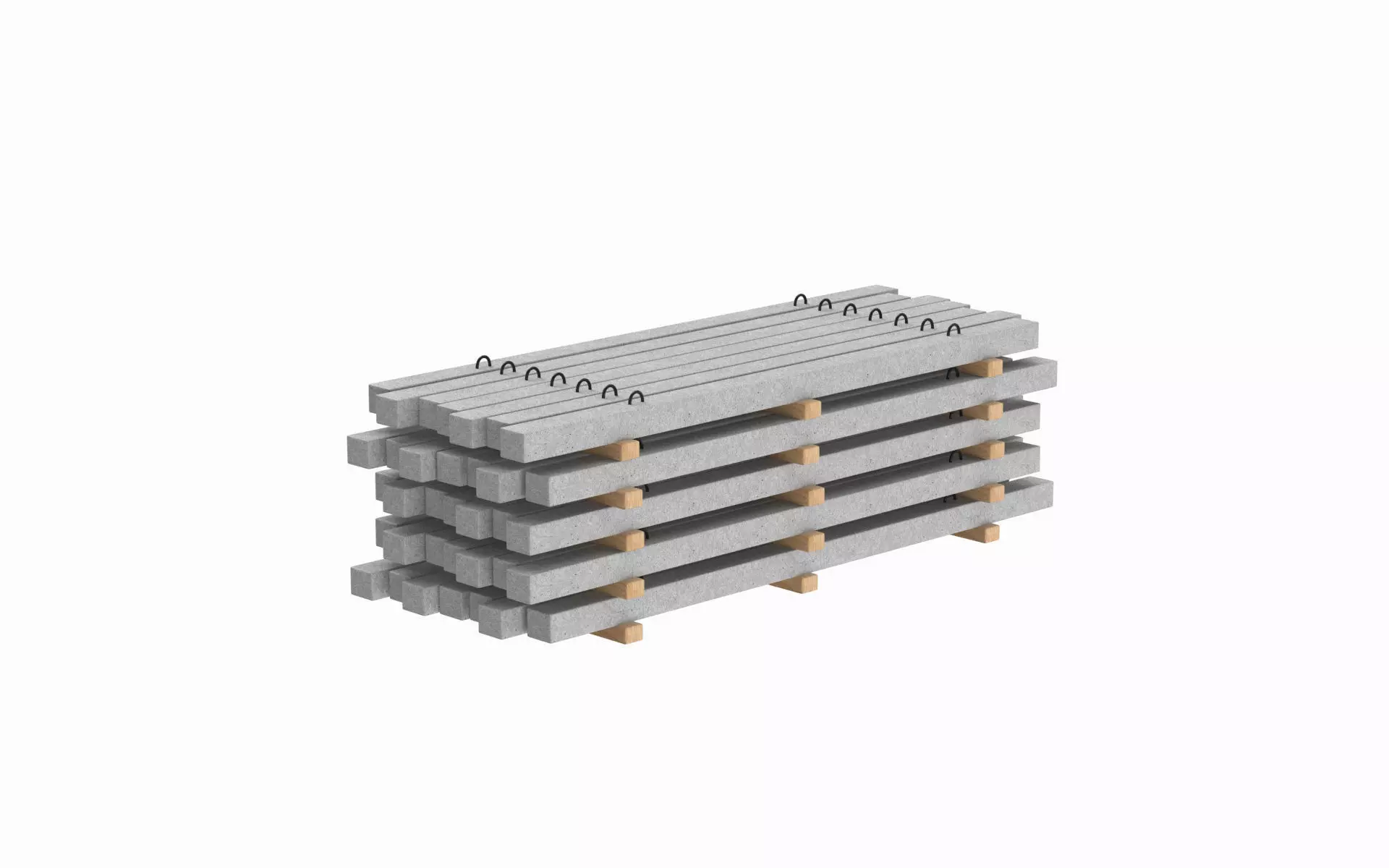 Stacked Concrete Slabs 3D model_0