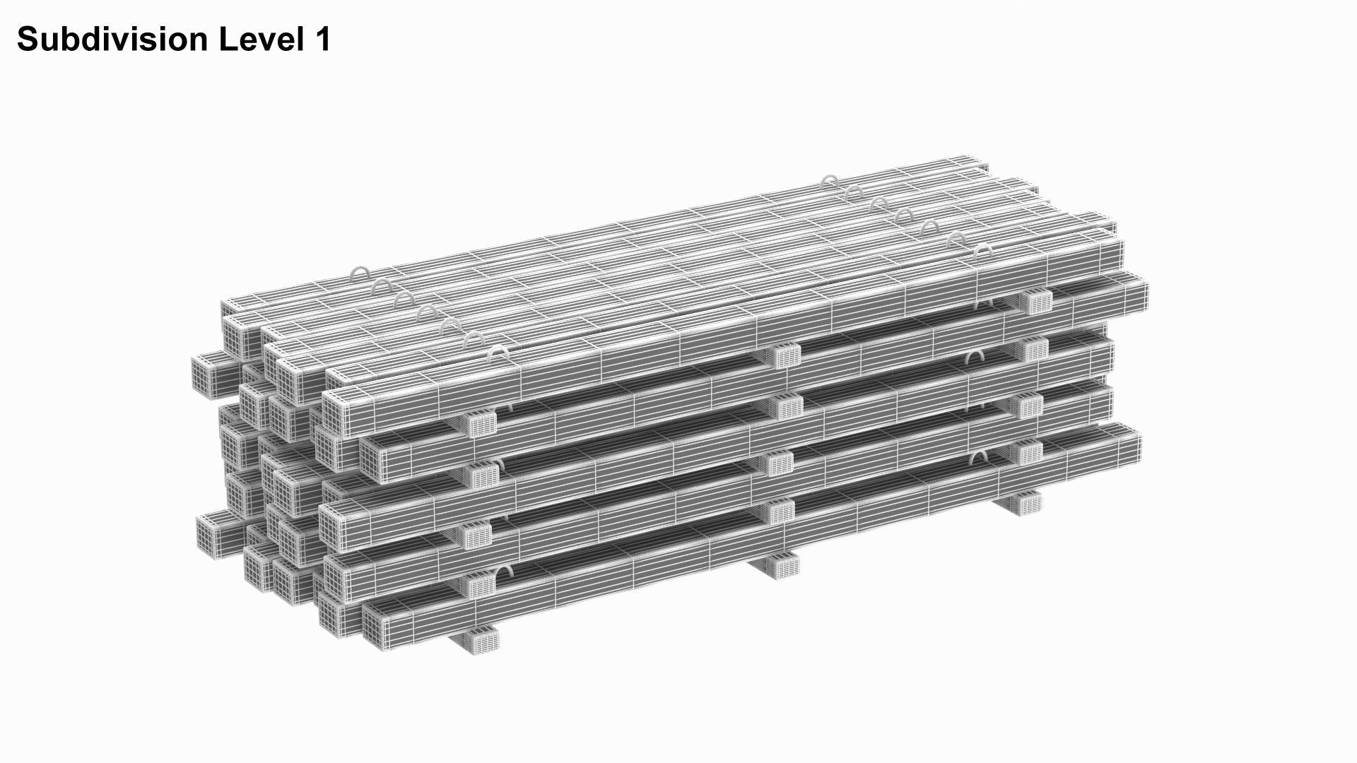 Stacked Concrete Slabs 3D model_7