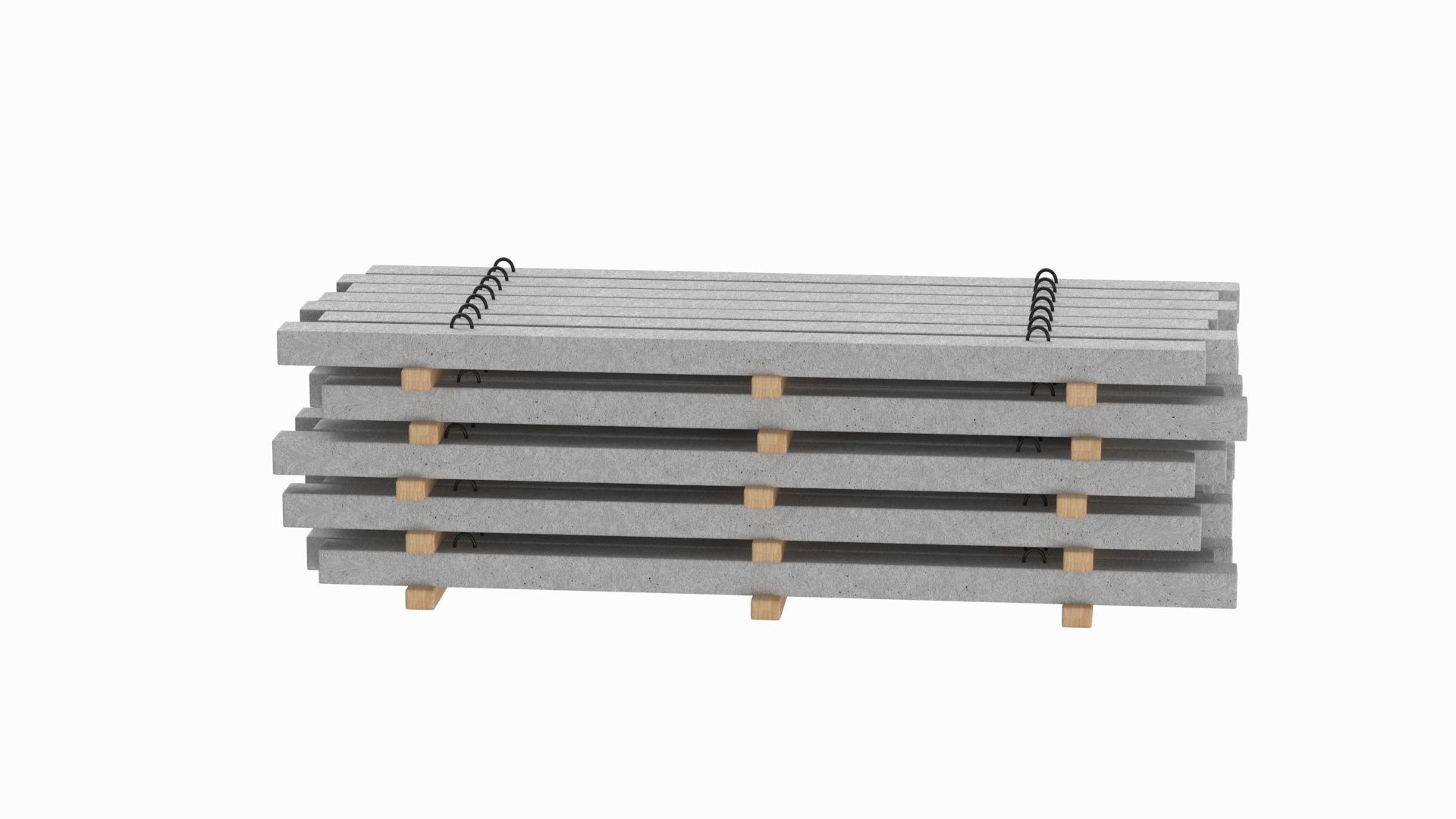Stacked Concrete Slabs 3D model_3