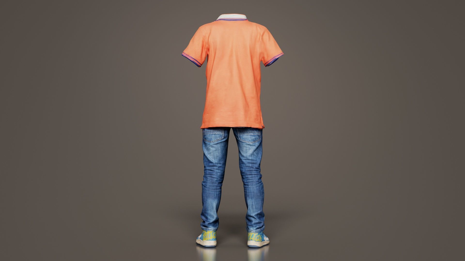 Kid 4 Low-poly 3D model_1