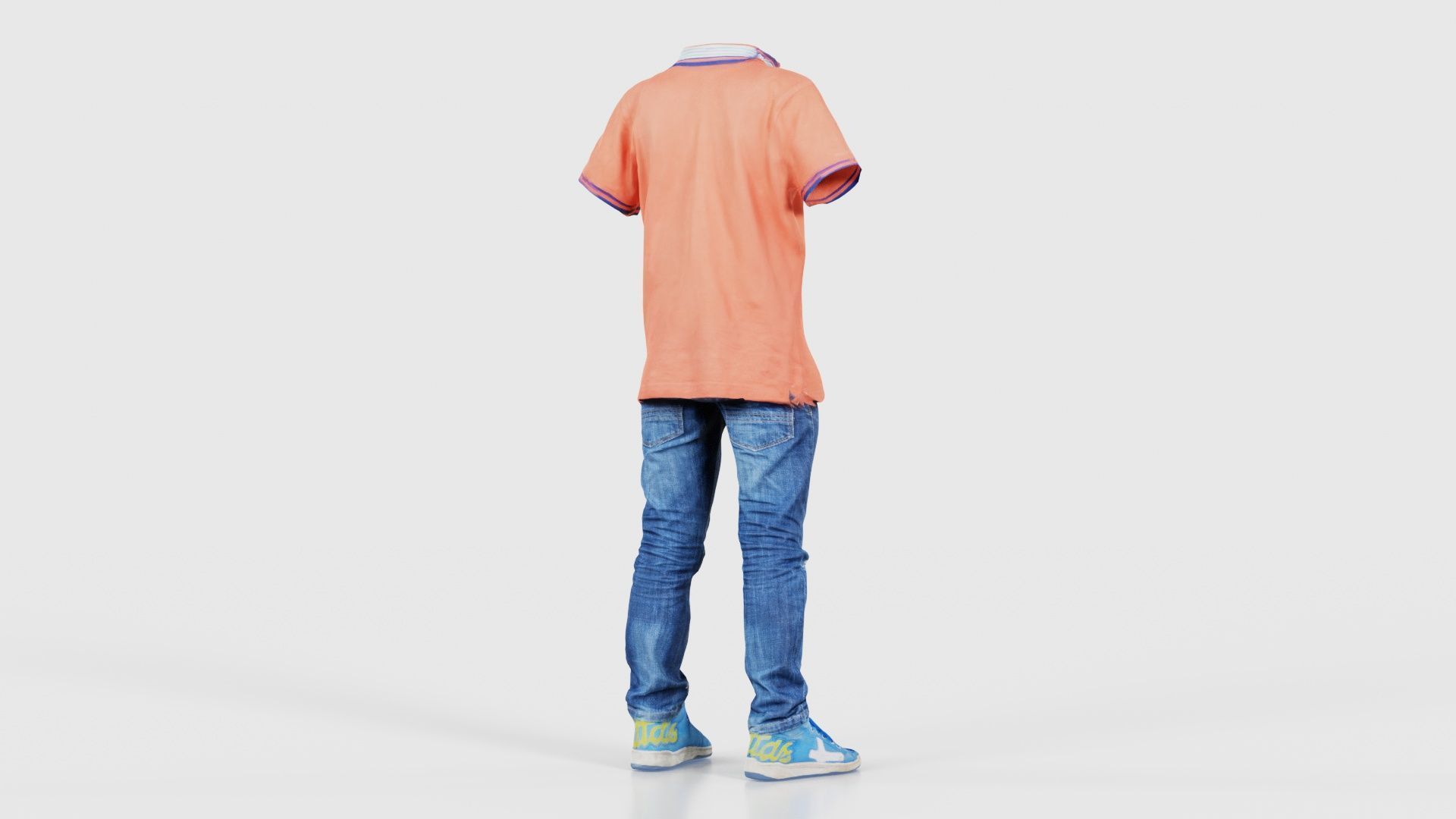 Kid 4 Low-poly 3D model_20