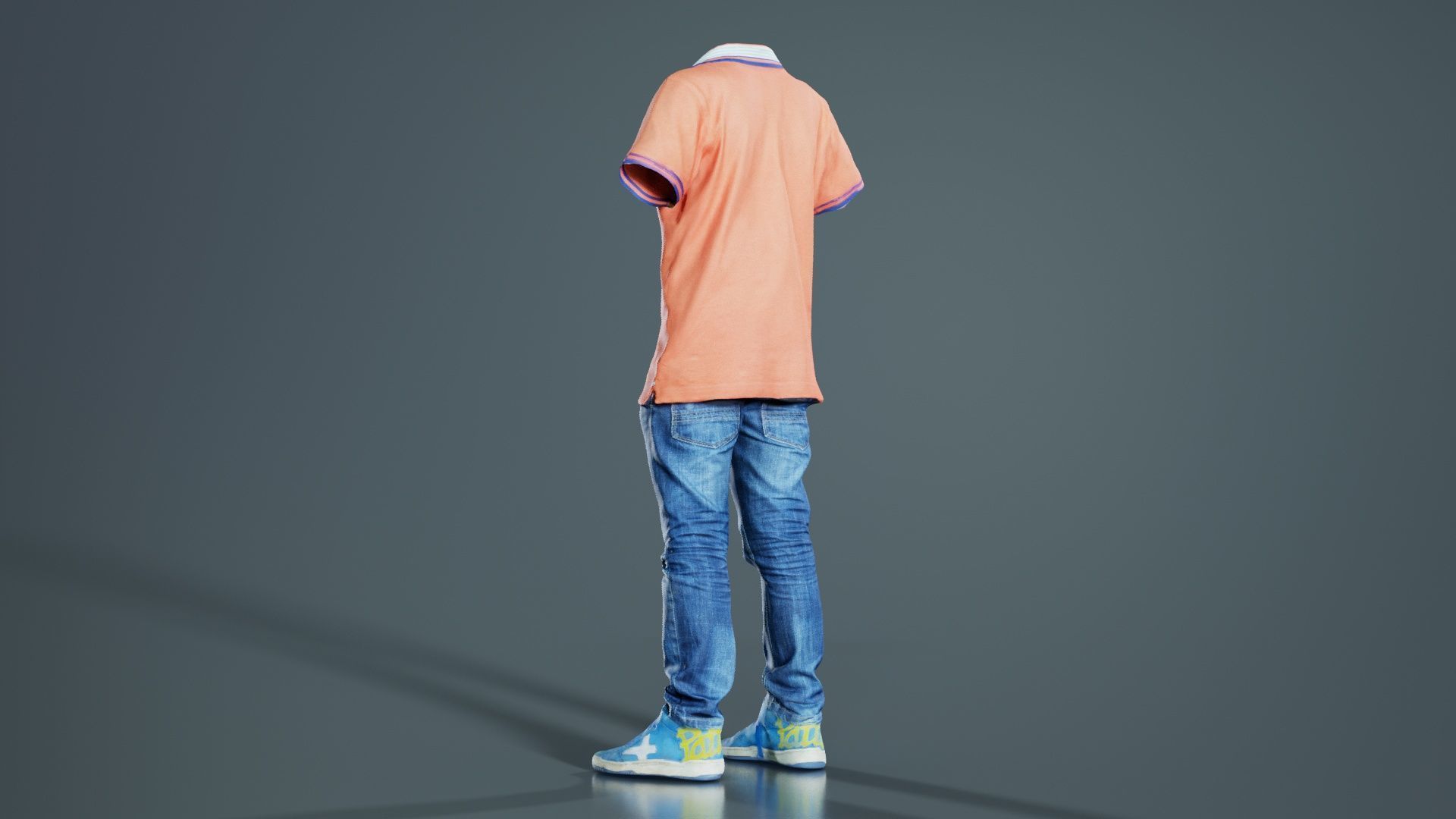 Kid 4 Low-poly 3D model_2