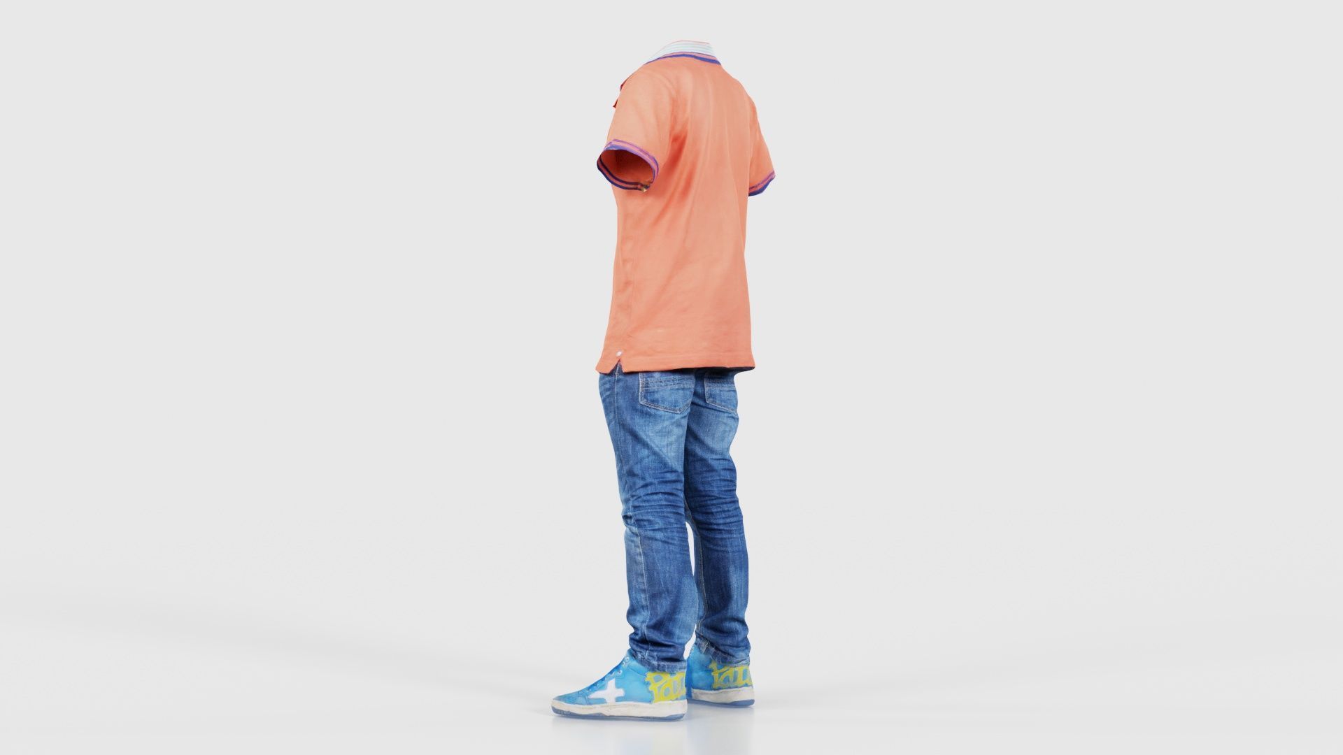 Kid 4 Low-poly 3D model_23
