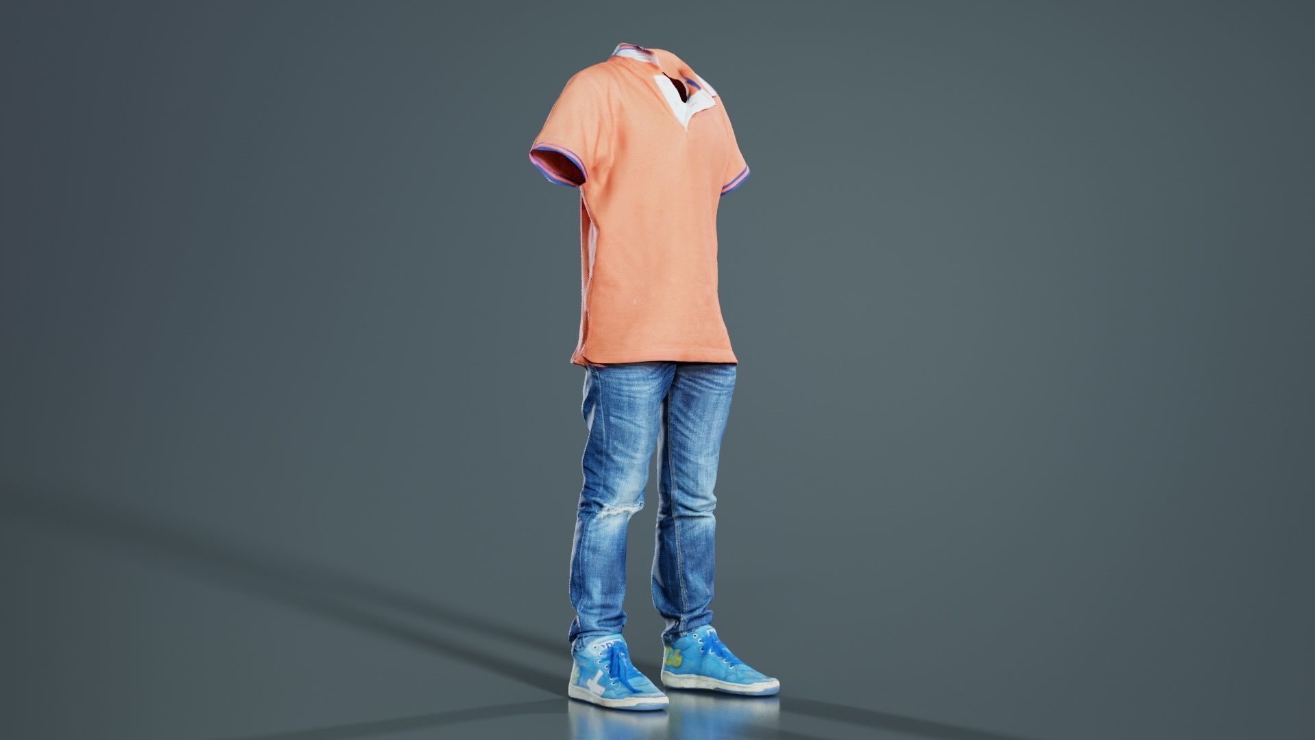 Kid 4 Low-poly 3D model_5