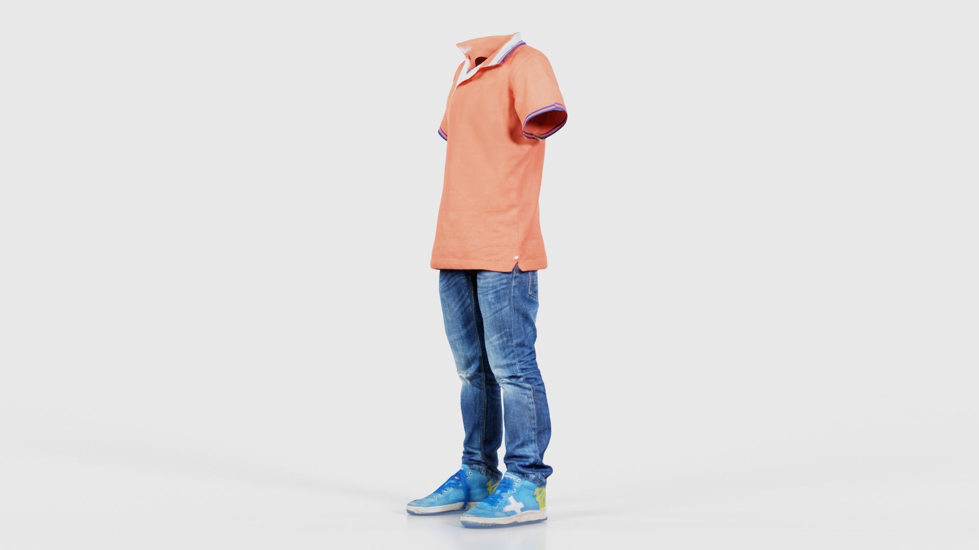 Kid 4 Low-poly 3D model_25