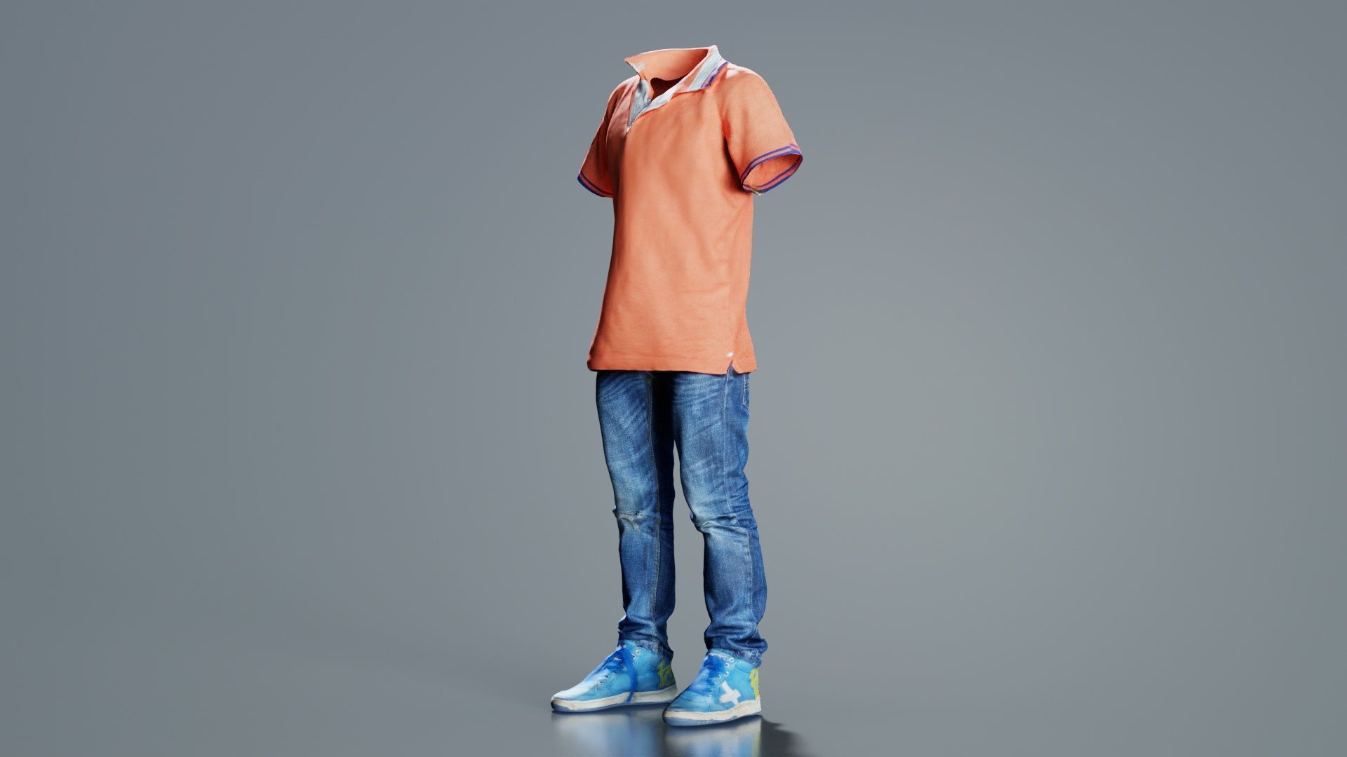 Kid 4 Low-poly 3D model_3
