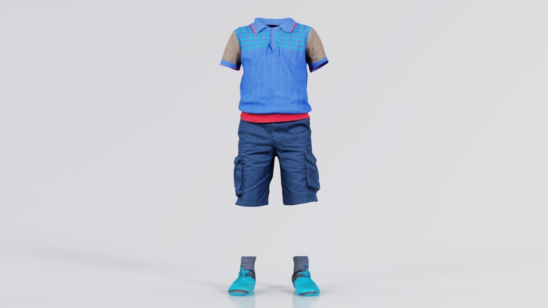 Kid 5 Low-poly 3D model_2