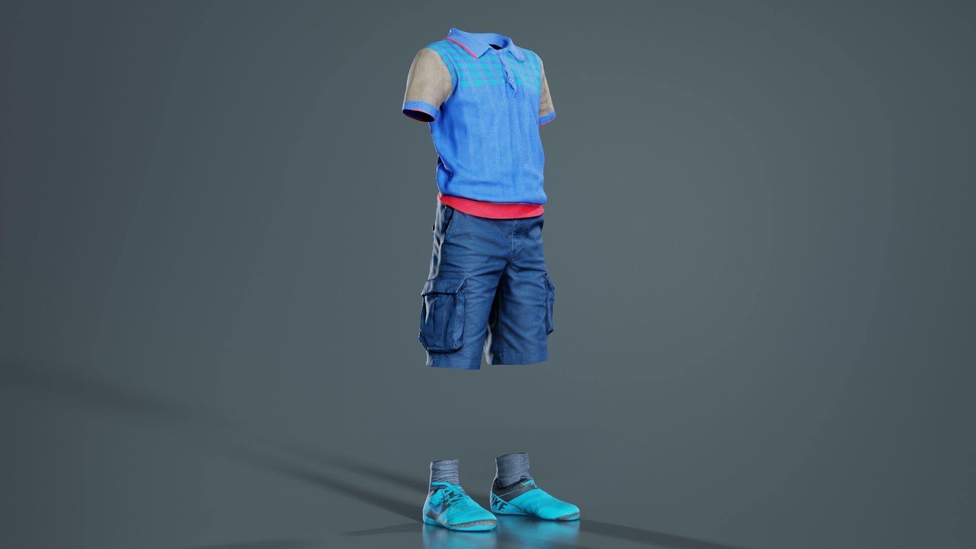 Kid 5 Low-poly 3D model_8
