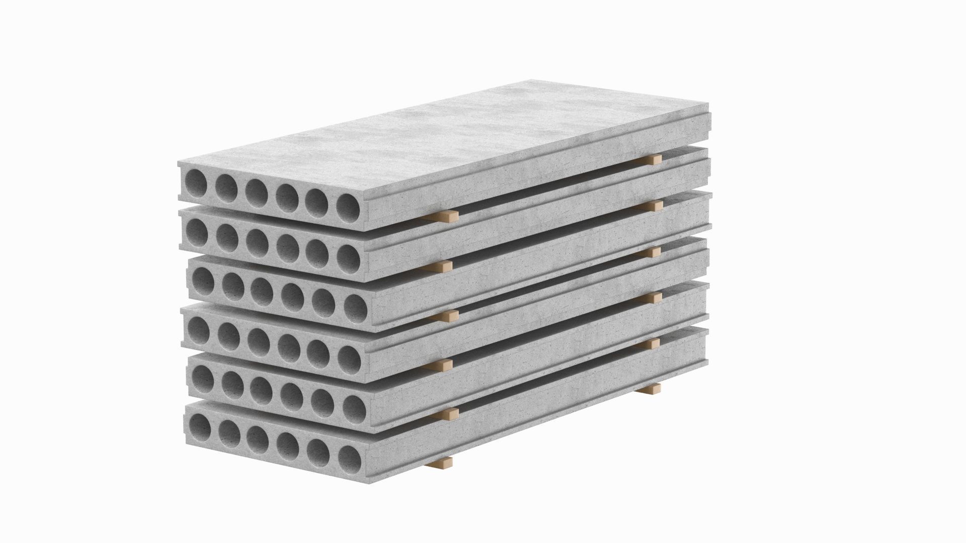Stacked Concrete Slabs  3D model_2