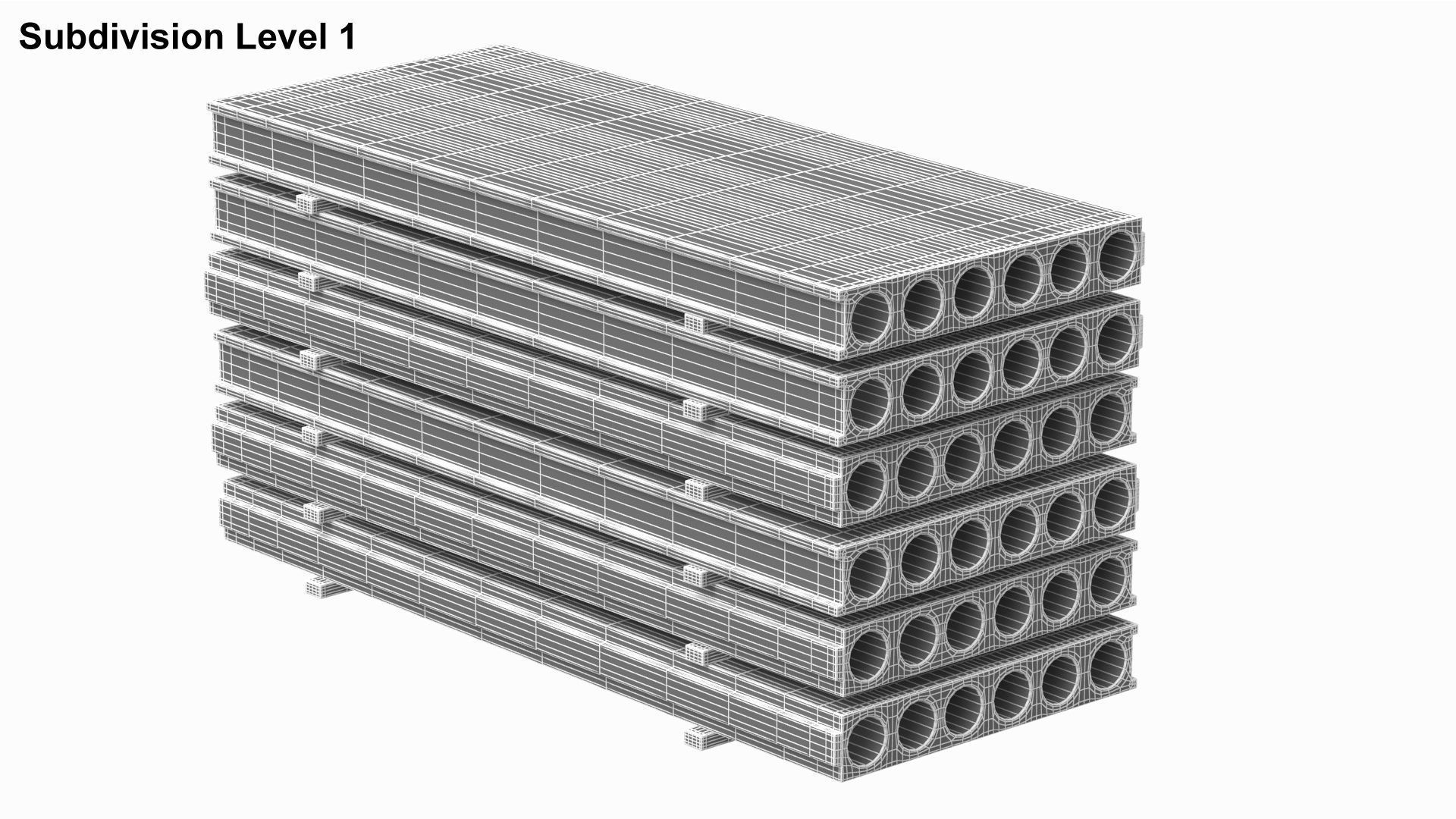 Stacked Concrete Slabs  3D model_8