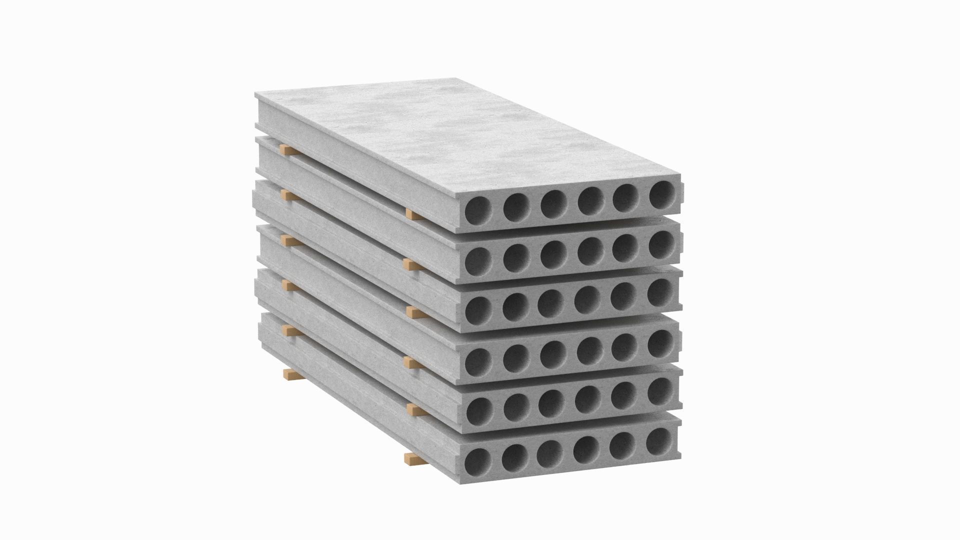 Stacked Concrete Slabs  3D model_3