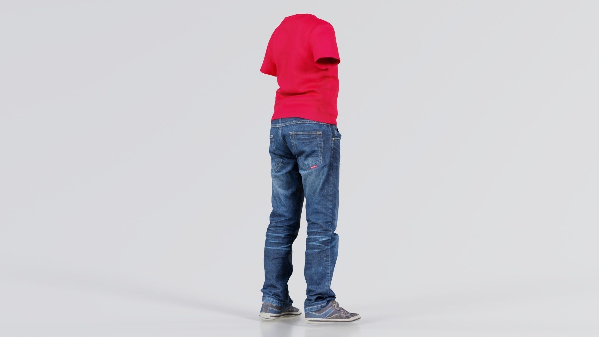 Kid 6 Low-poly 3D model_7