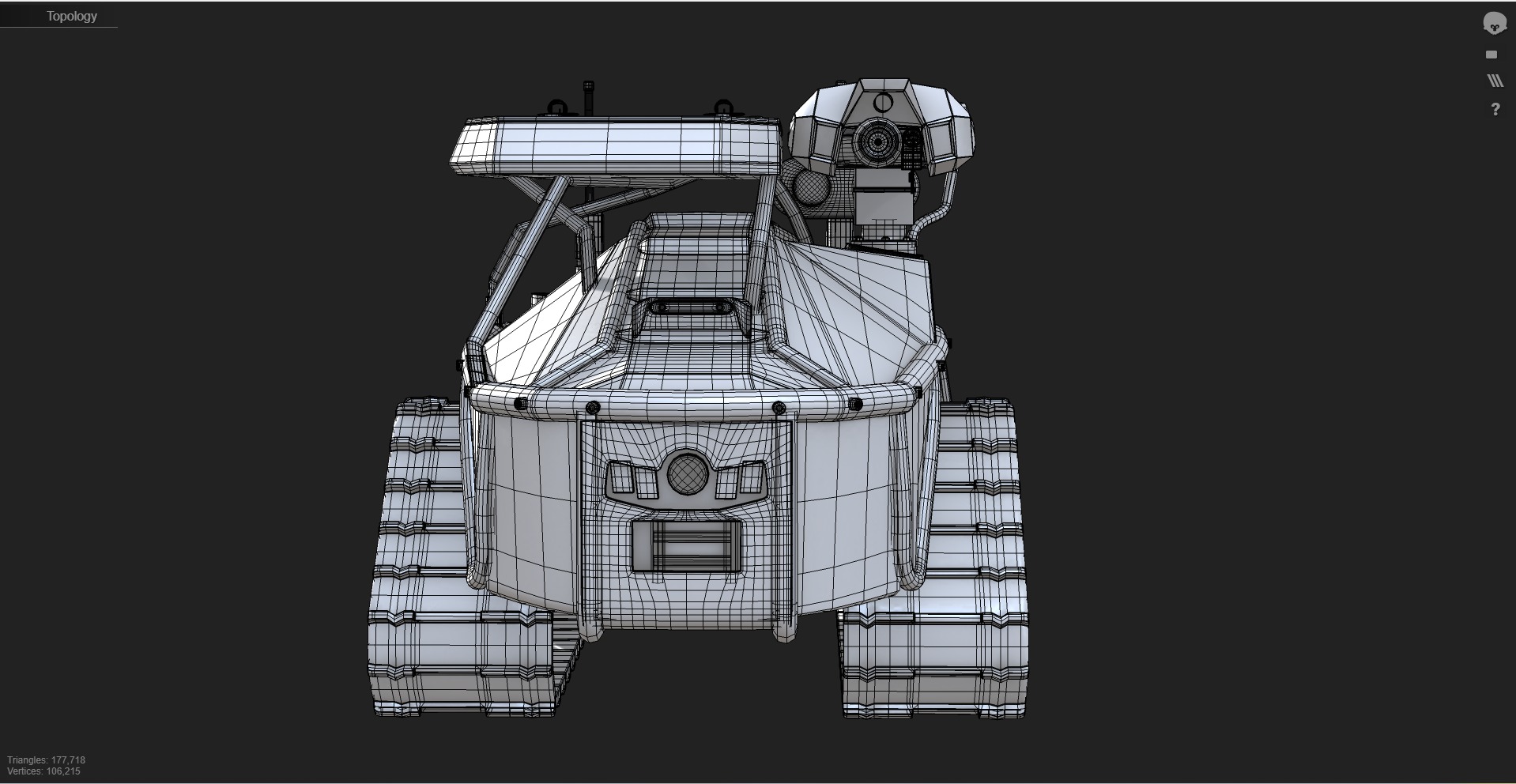 Magirus Wolf R1 Firefighting Fire Robot  vehicle  Low-poly 3D model_12