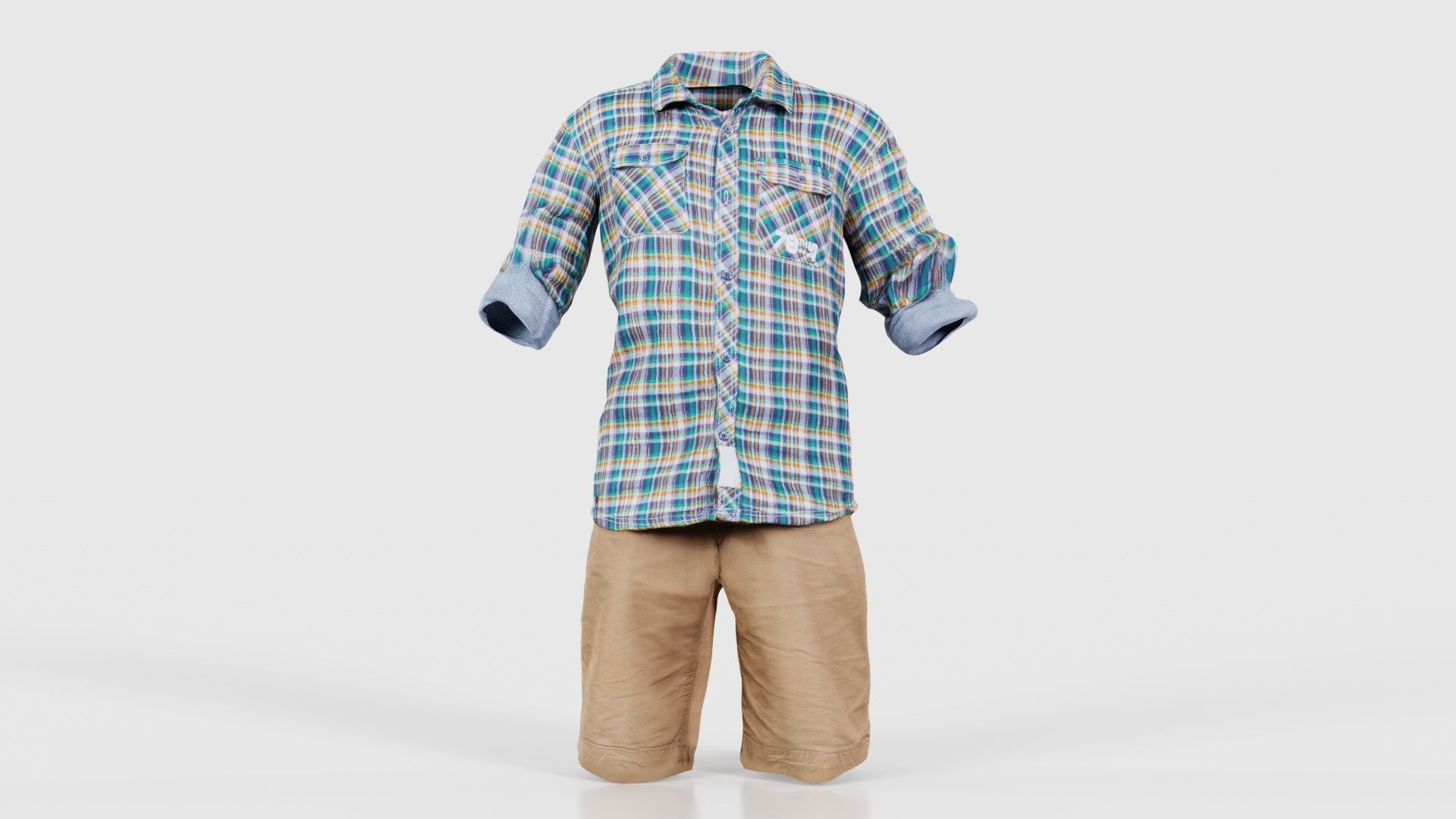 Kid 7 Low-poly 3D model_15