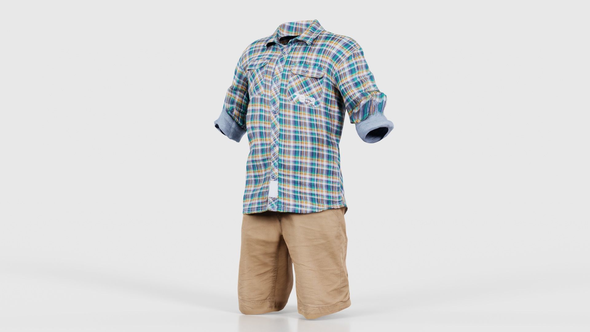 Kid 7 Low-poly 3D model_26