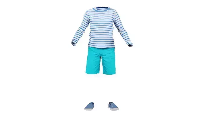 Kid 8 Low-poly 3D model