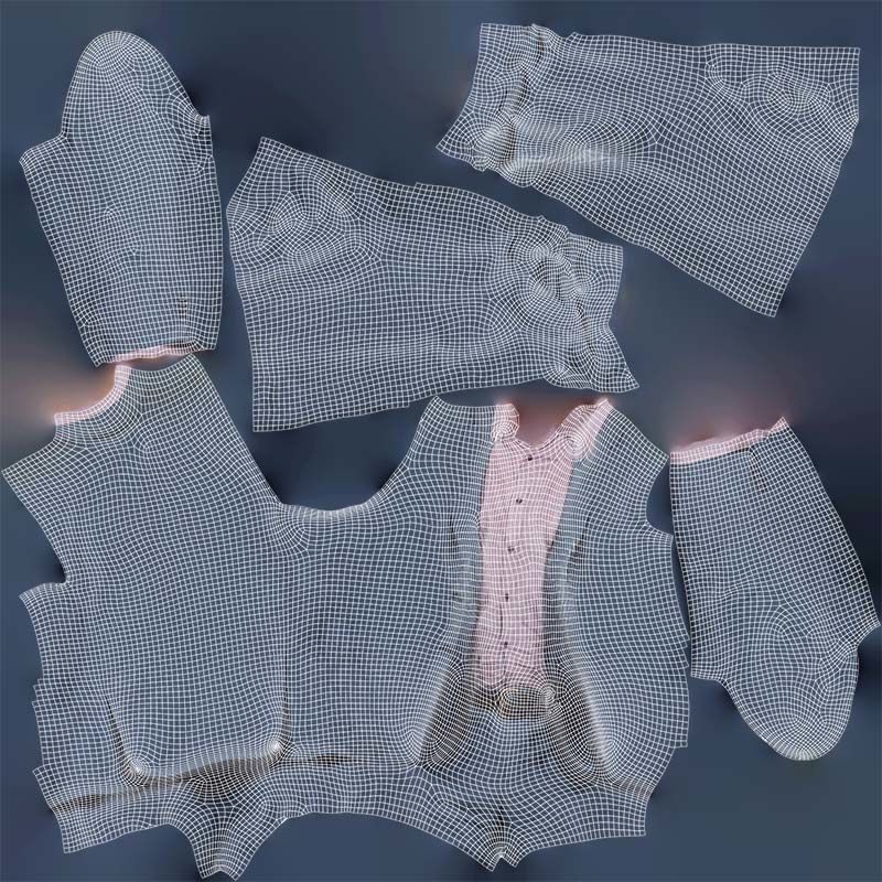 Business Costume 1 Low-poly 3D model_14