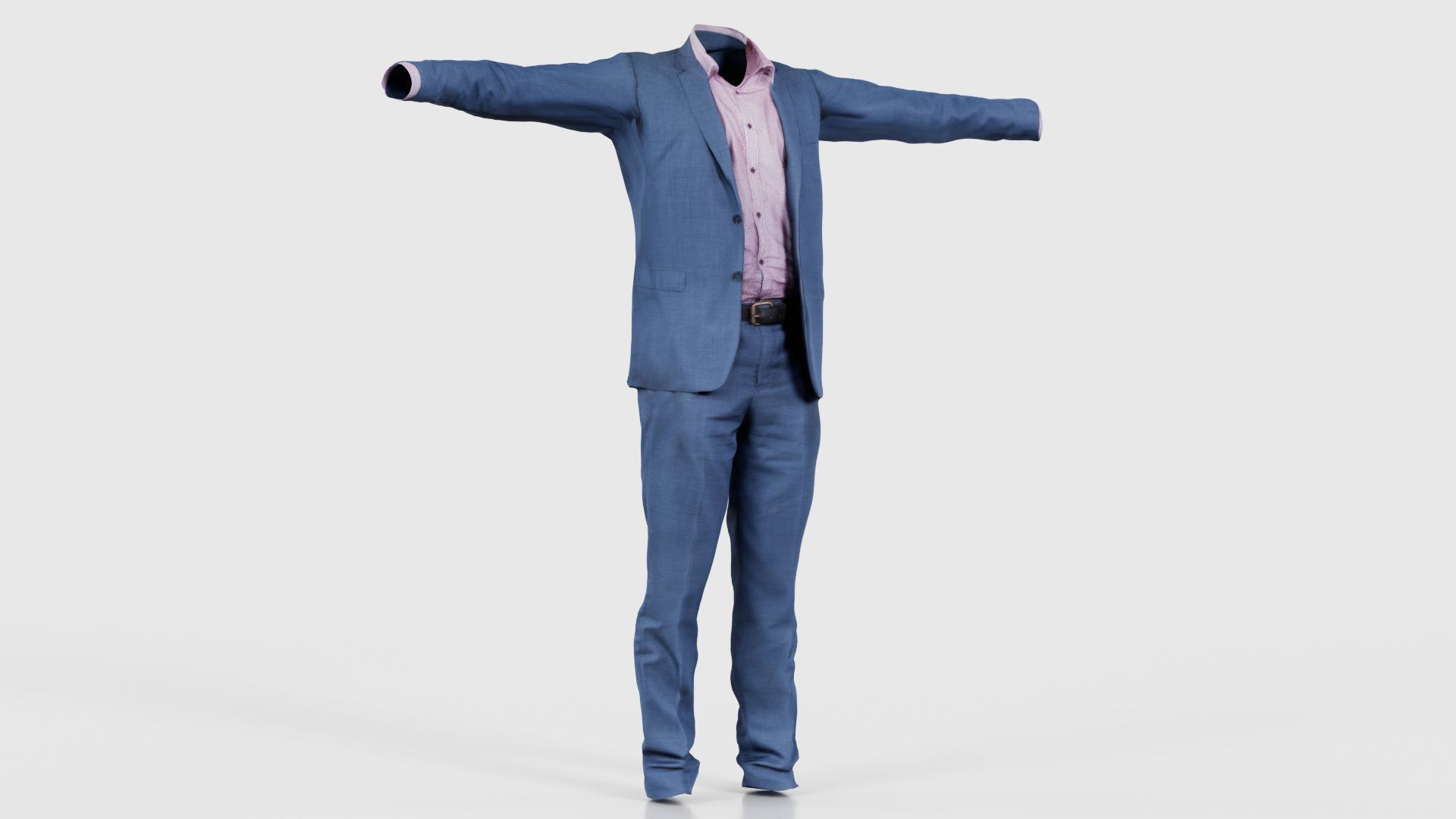Business Costume 1 Low-poly 3D model_16