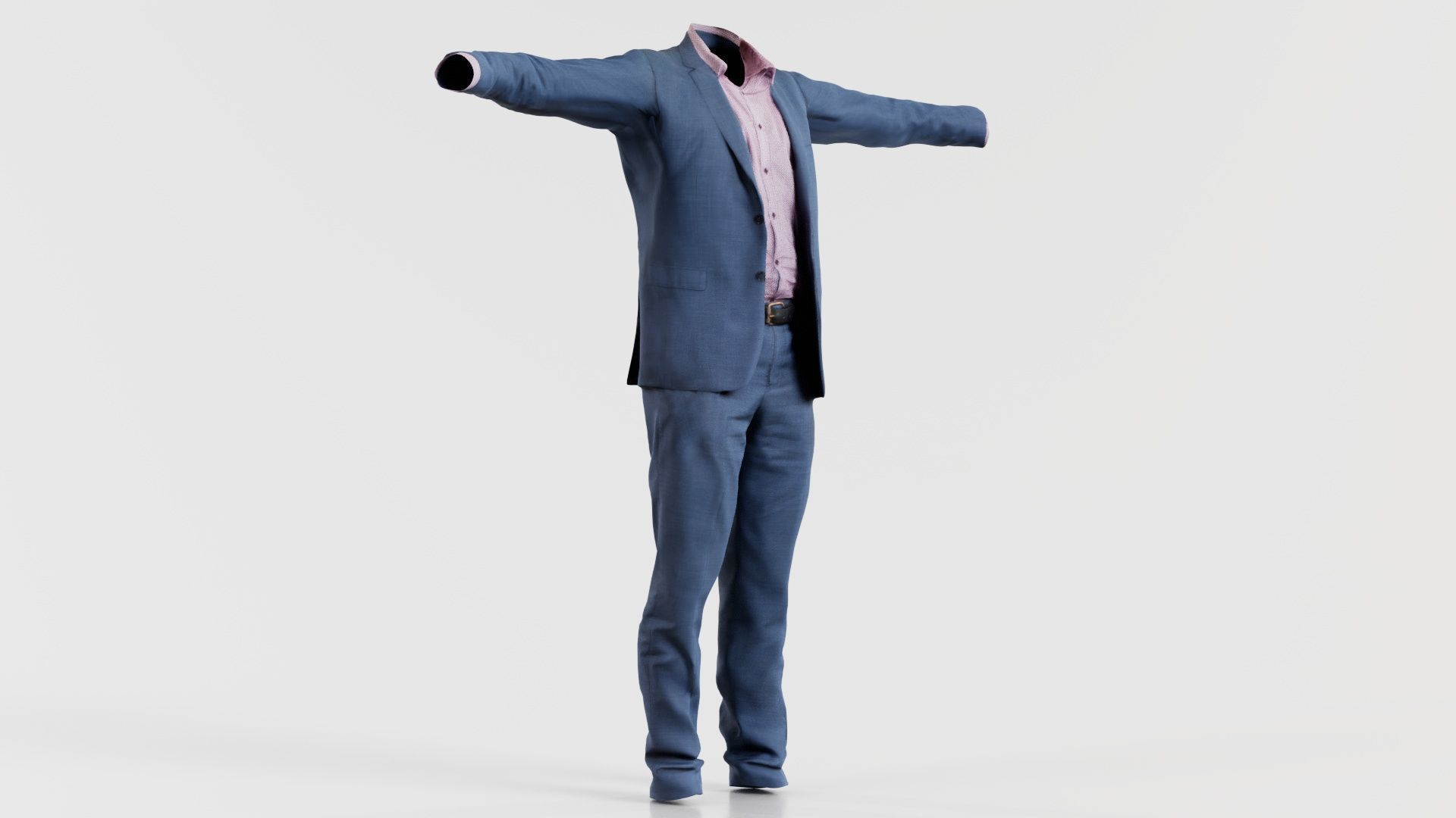 Business Costume 1 Low-poly 3D model_7