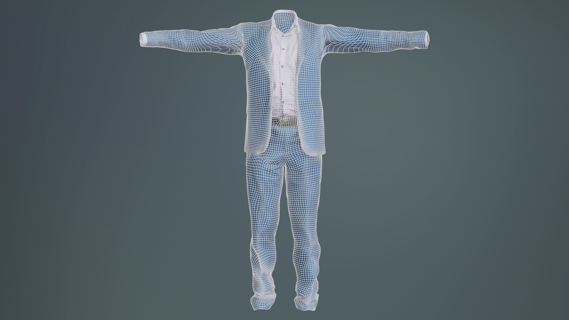 Business Costume 1 Low-poly 3D model_9