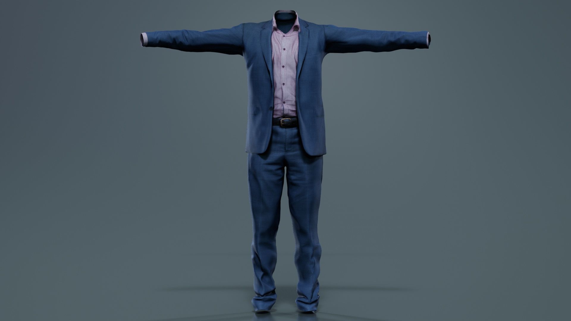 Business Costume 1 Low-poly 3D model_4
