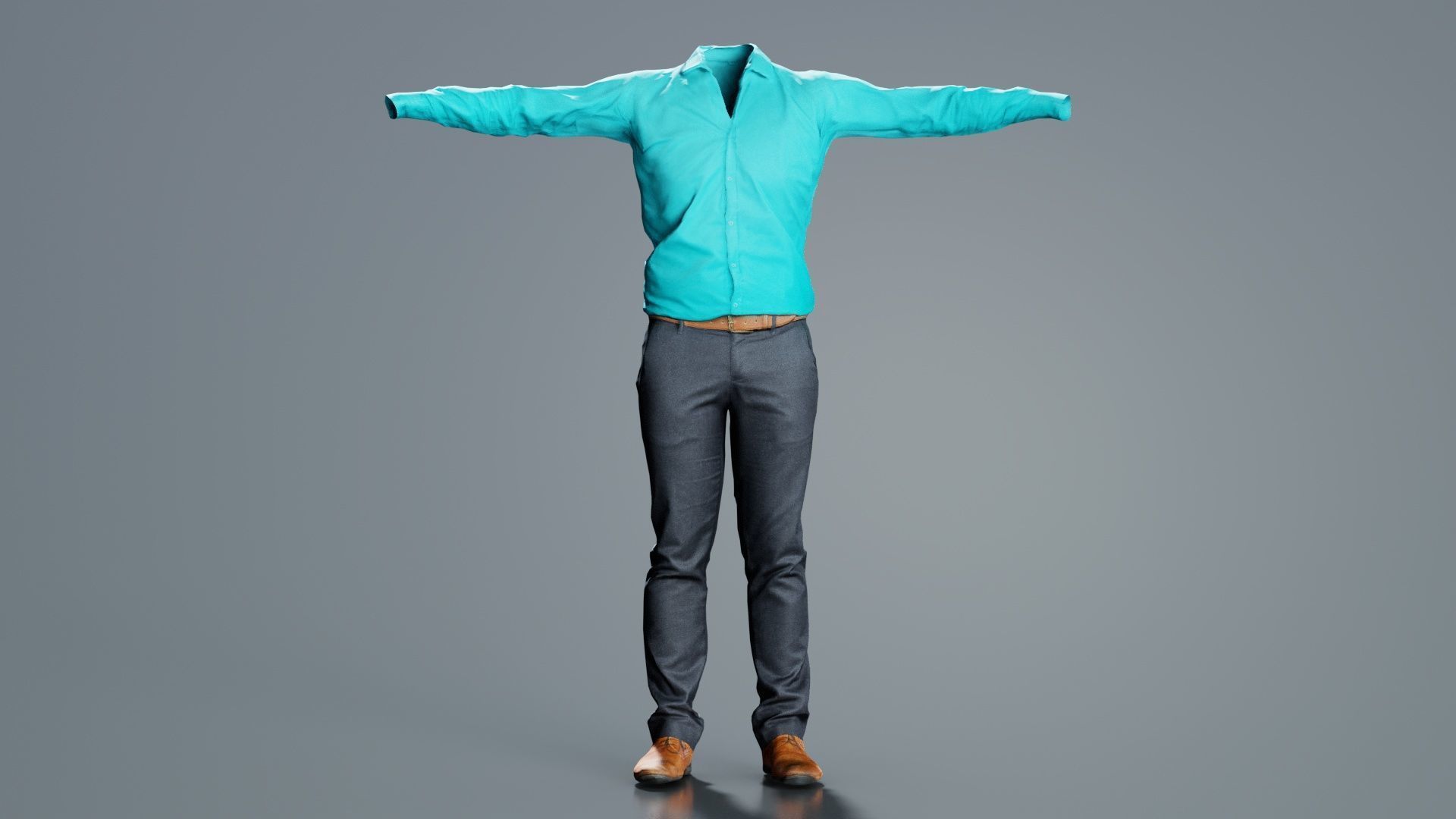 Business Costume 10 Low-poly 3D model_1