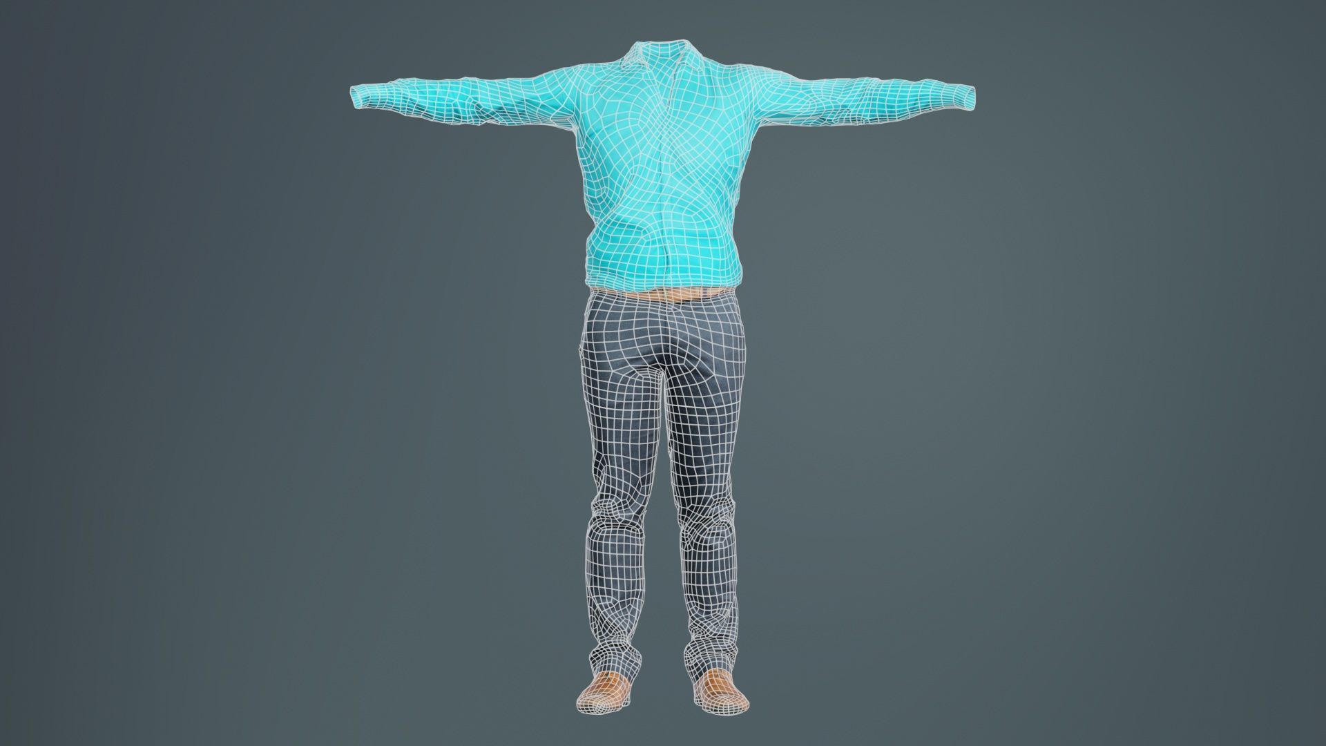 Business Costume 10 Low-poly 3D model_9