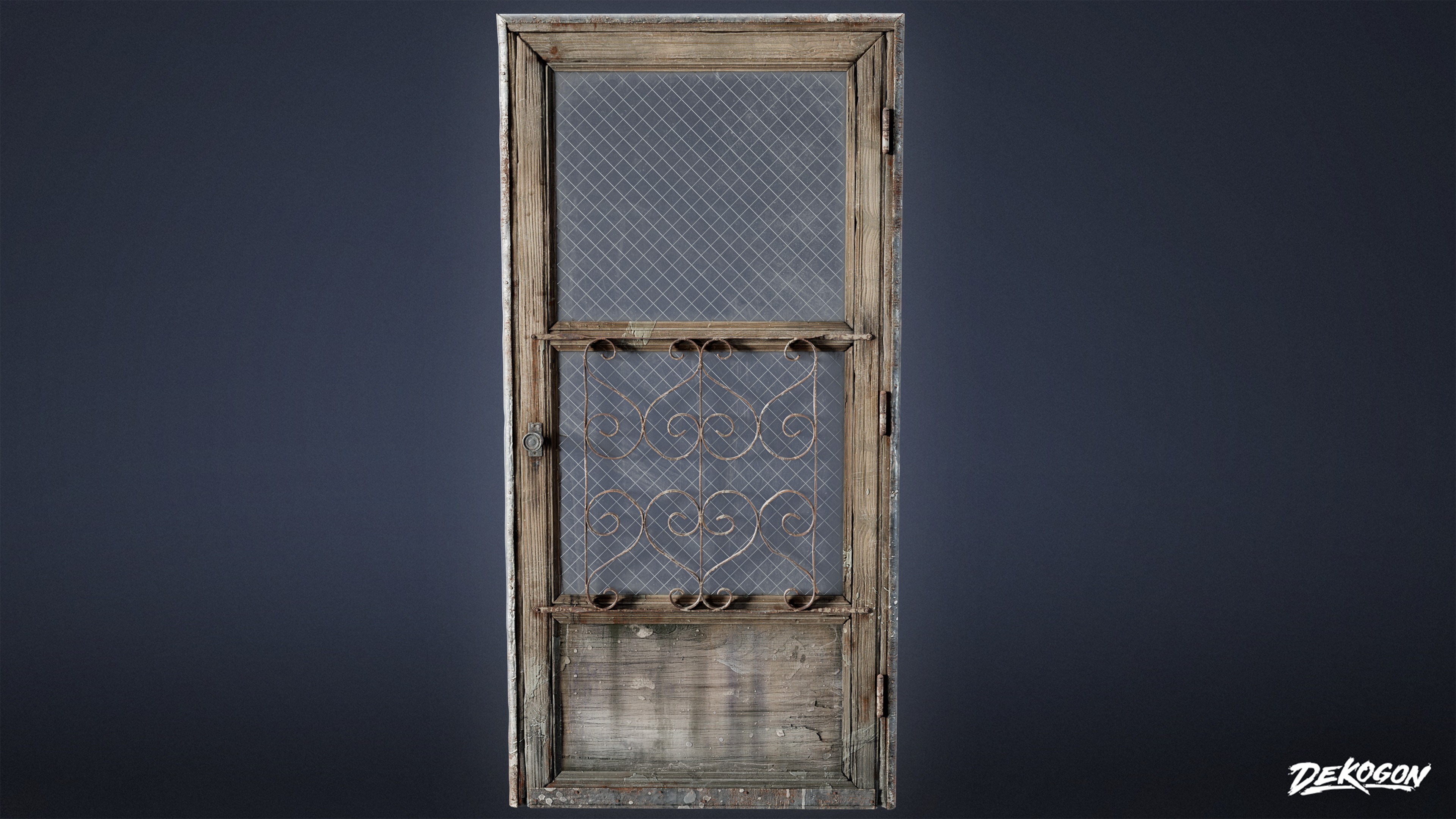 BUILDINGS - Door Exterior Set 06 - LOW POLY AND NANITE Low-poly 3D model_1