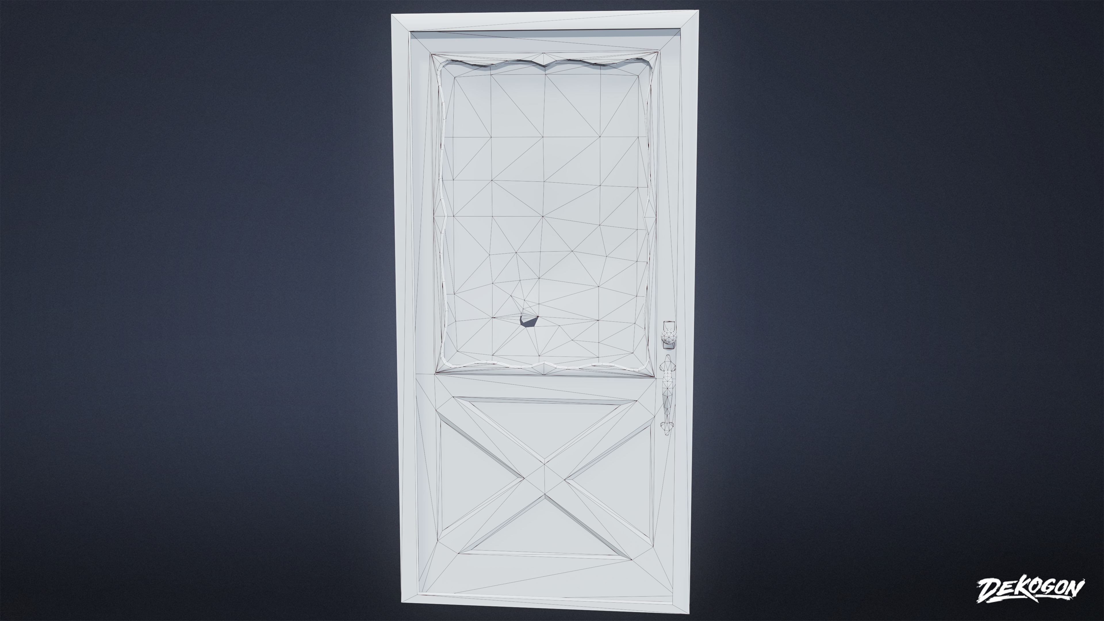BUILDINGS - Door Exterior Set 06 - LOW POLY AND NANITE Low-poly 3D model_8