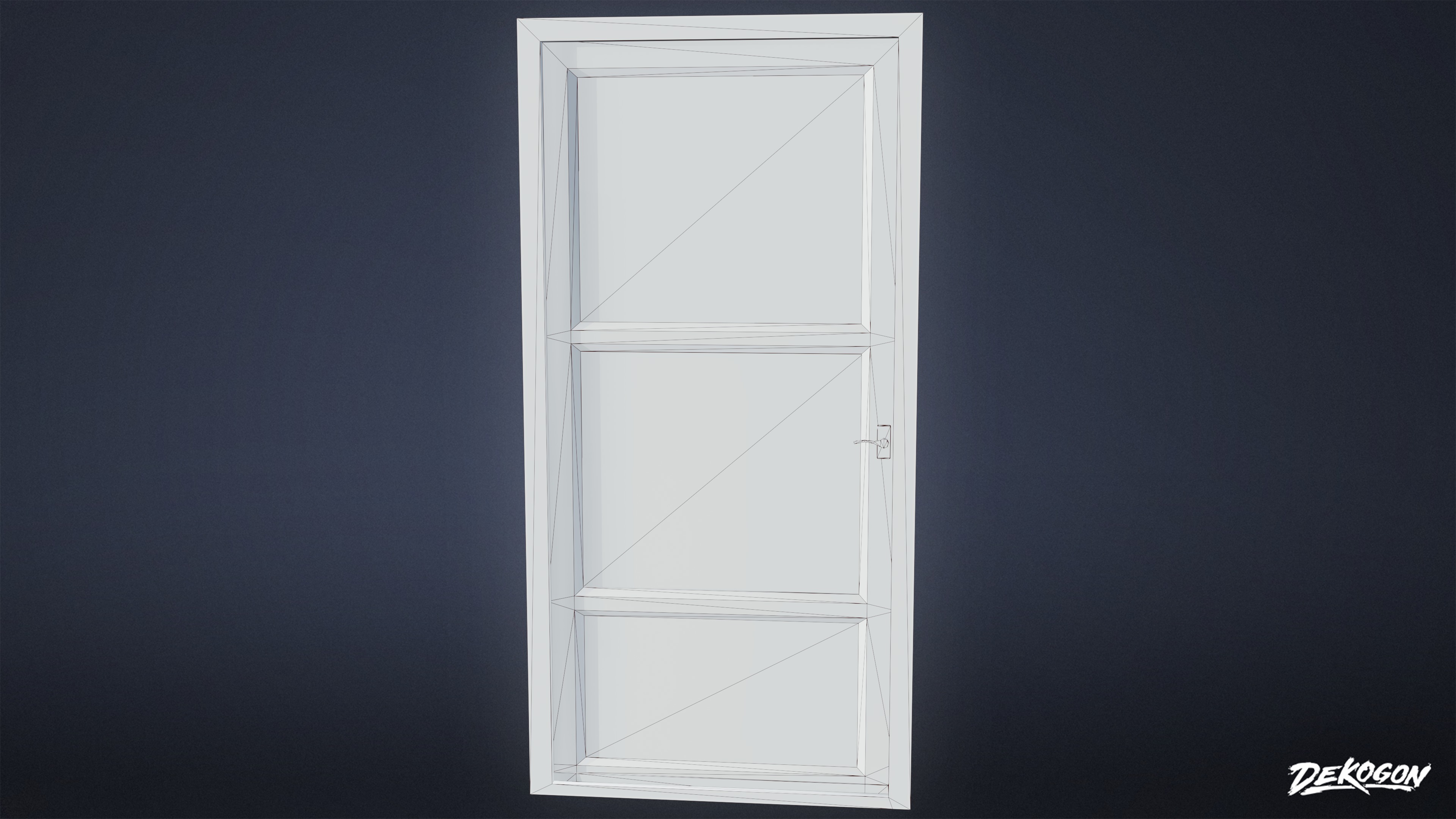 BUILDINGS - Door Exterior Set 06 - LOW POLY AND NANITE Low-poly 3D model_7