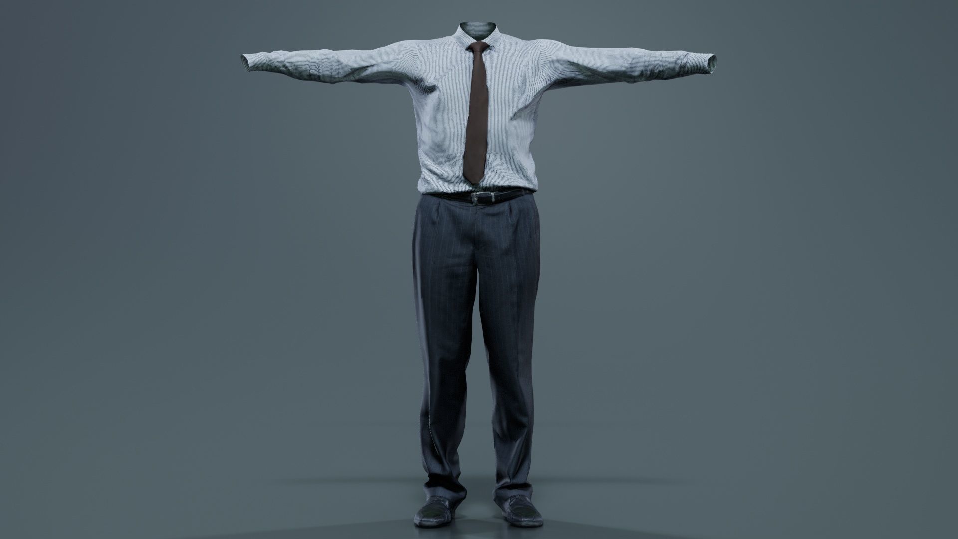 Business Costume 11 Low-poly 3D model_5