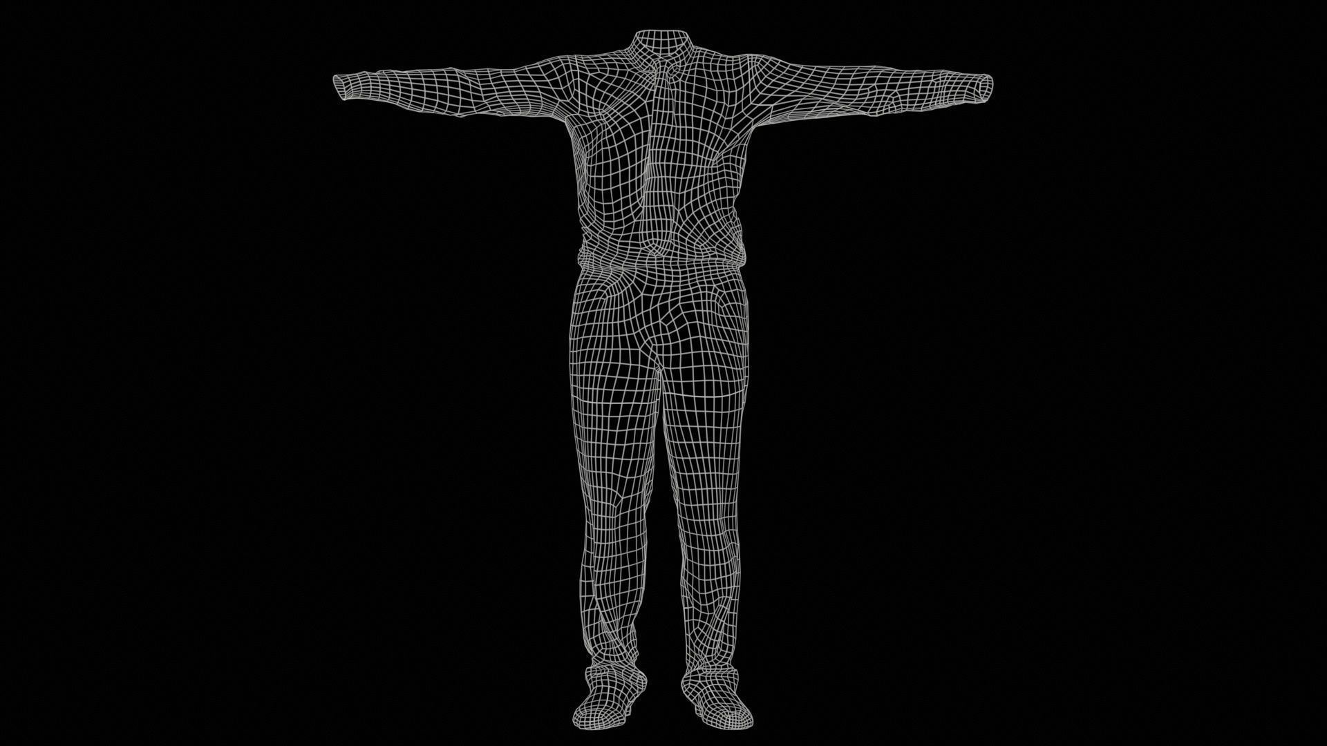 Business Costume 11 Low-poly 3D model_11