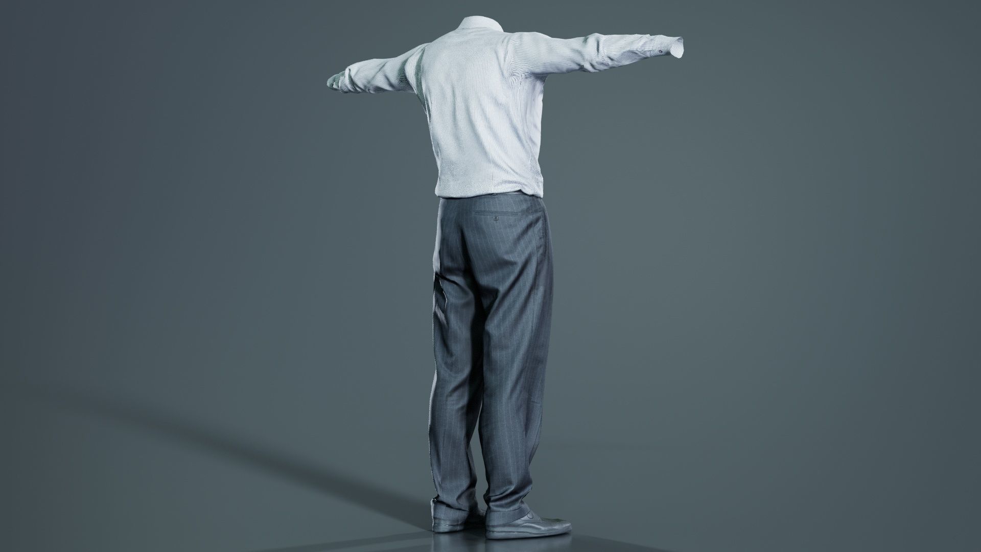 Business Costume 11 Low-poly 3D model_4