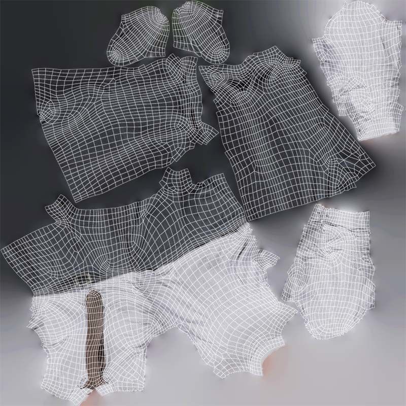 Business Costume 11 Low-poly 3D model_14