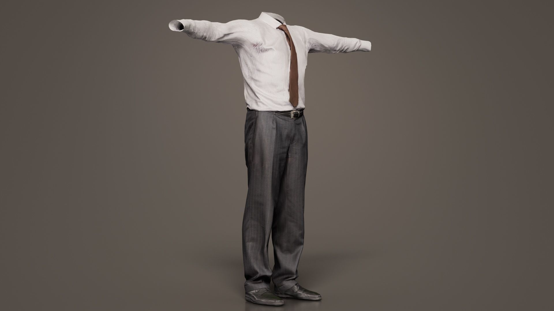 Business Costume 11 Low-poly 3D model_7