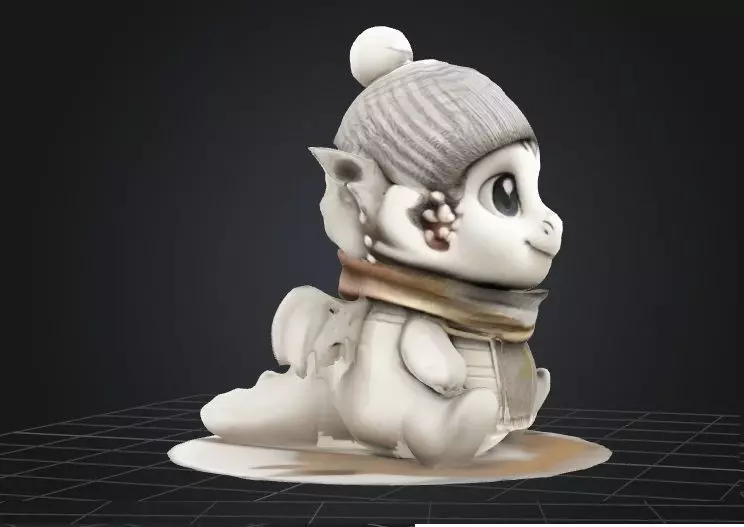 Winter Christmas  Dragon 3D print model_0