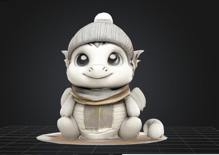 Winter Christmas  Dragon 3D print model_2