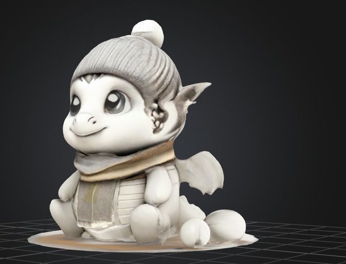 Winter Christmas  Dragon 3D print model_3