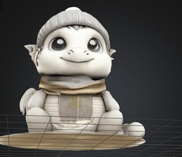 Winter Christmas  Dragon 3D print model_4