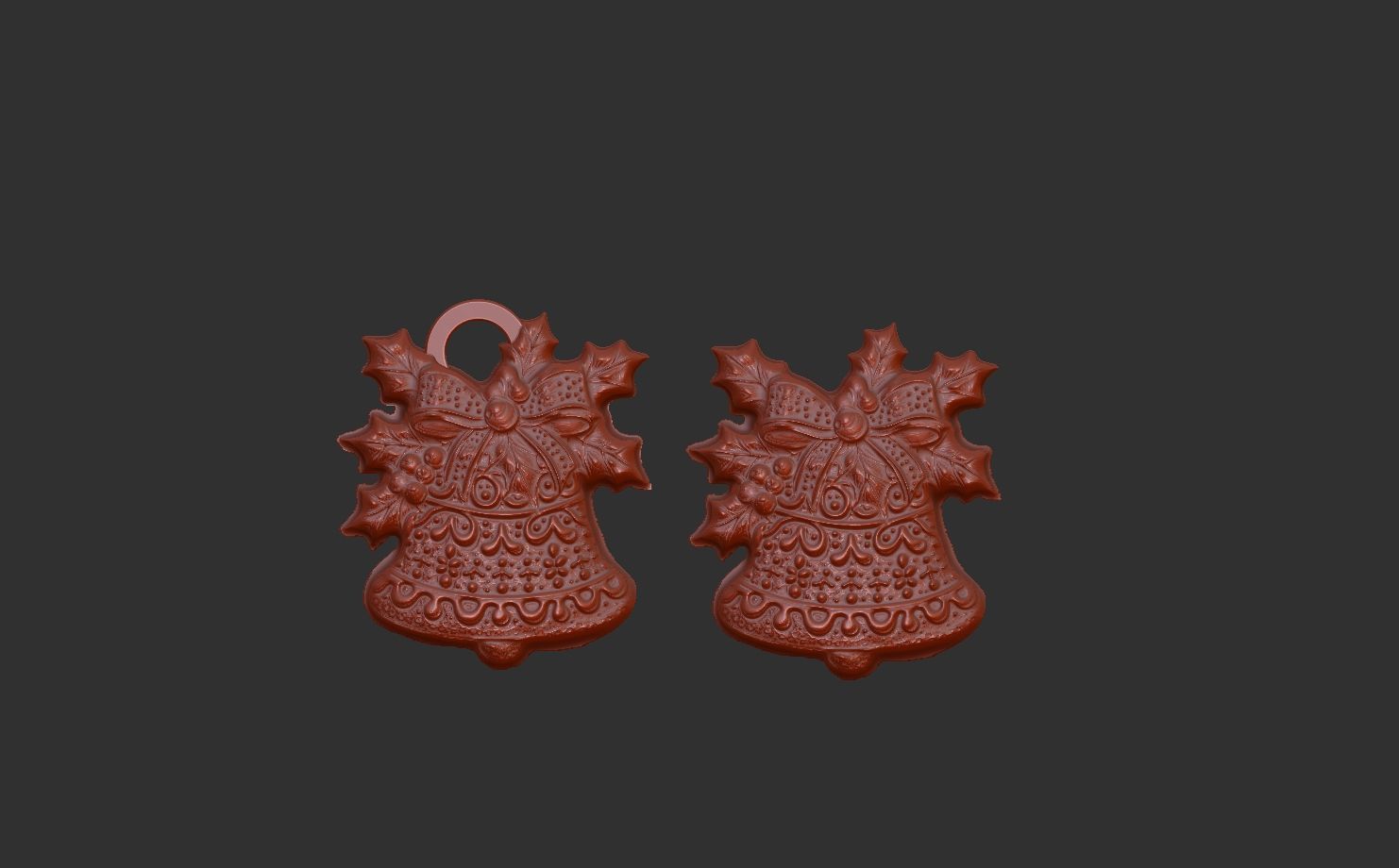 christmas bell decor  3D print model_3