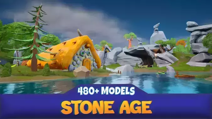 Stone Age Environment 3D model