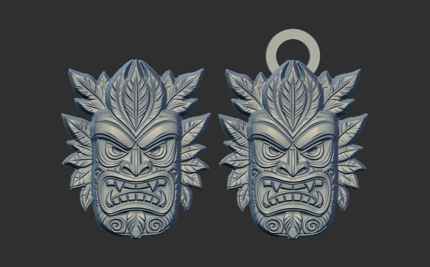 tiki wall decor 3dmodel  3D print model_8