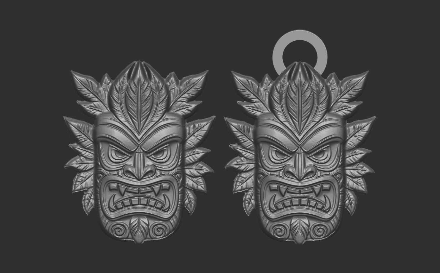 tiki wall decor 3dmodel  3D print model_12