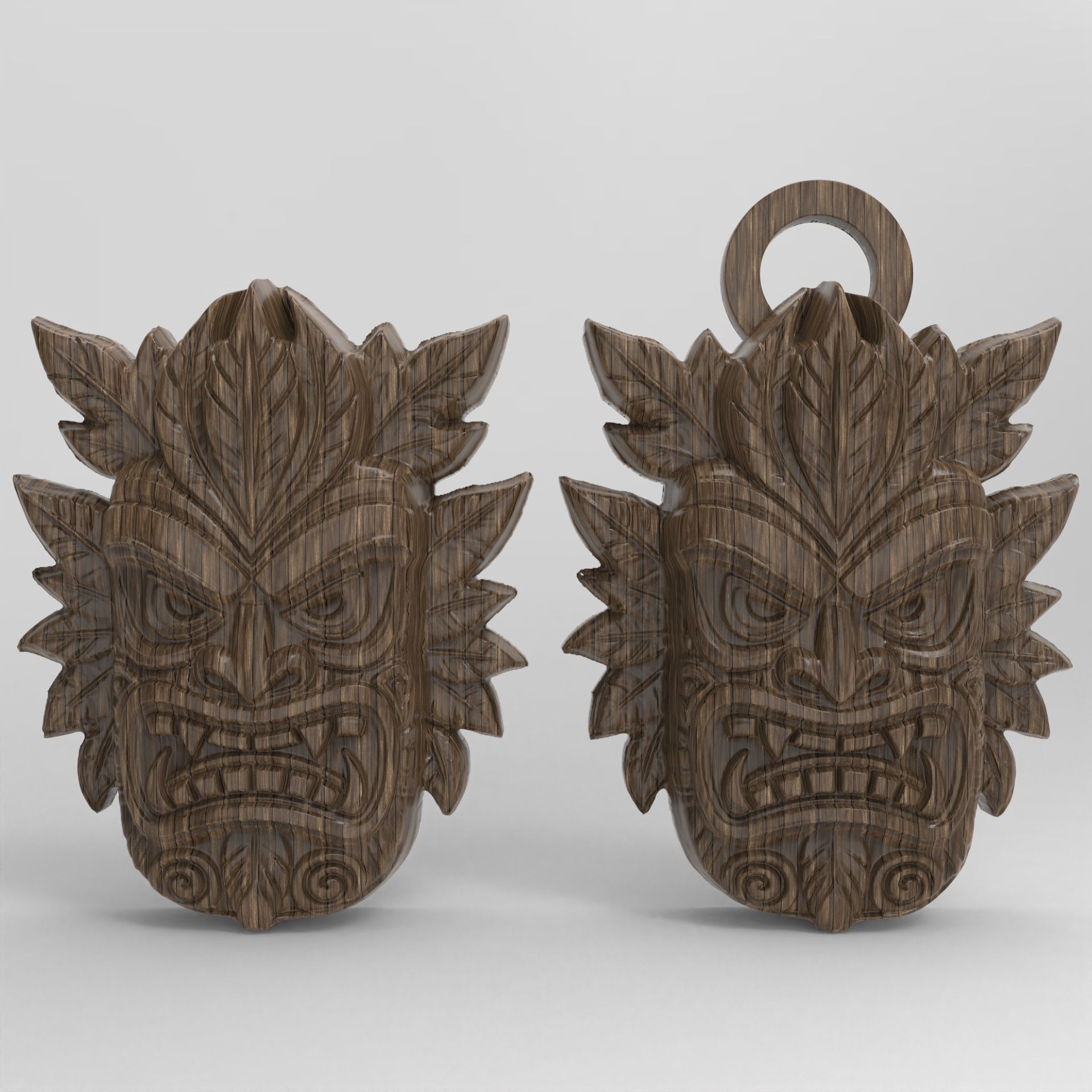 tiki wall decor 3dmodel  3D print model_4
