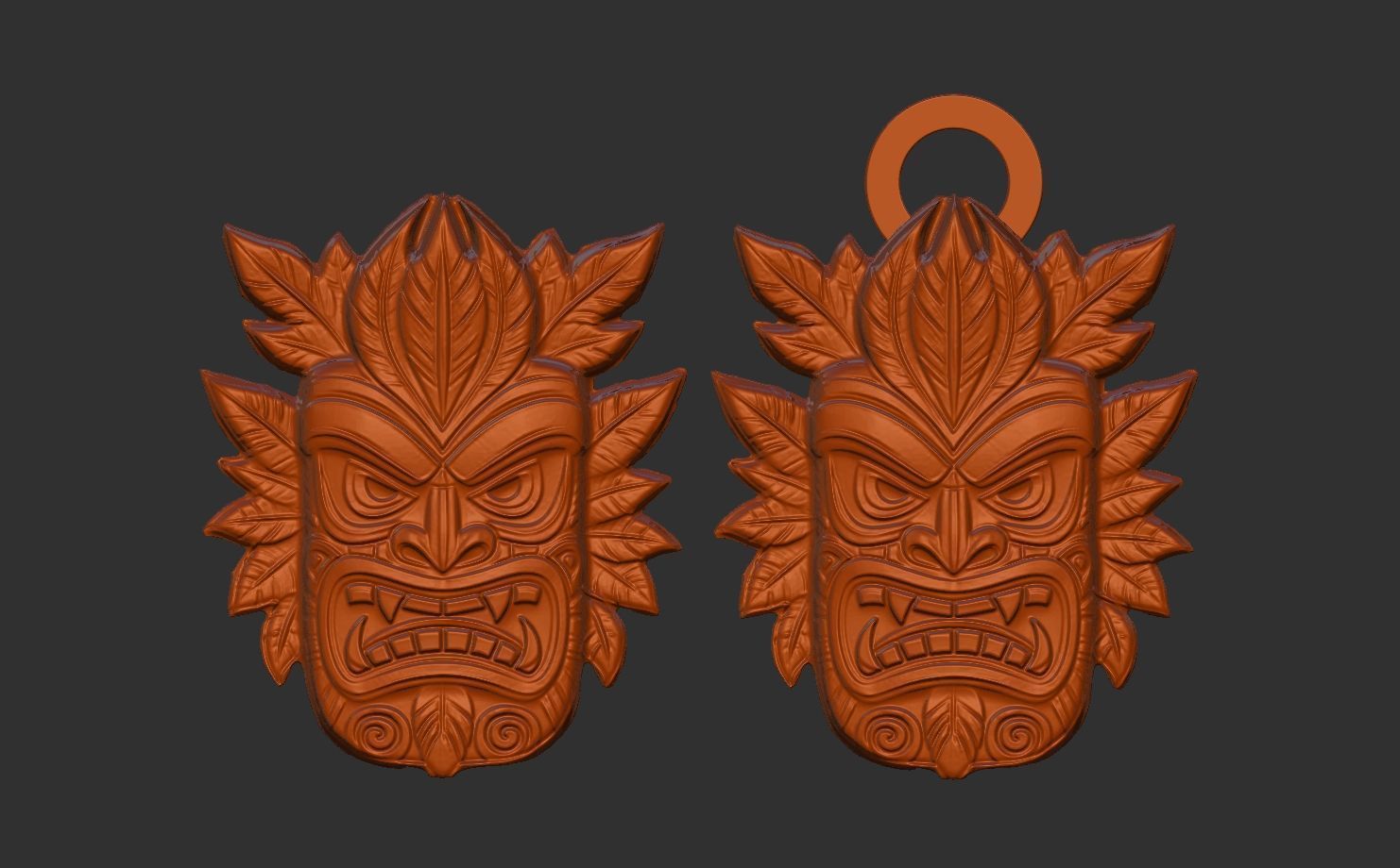 tiki wall decor 3dmodel  3D print model_6